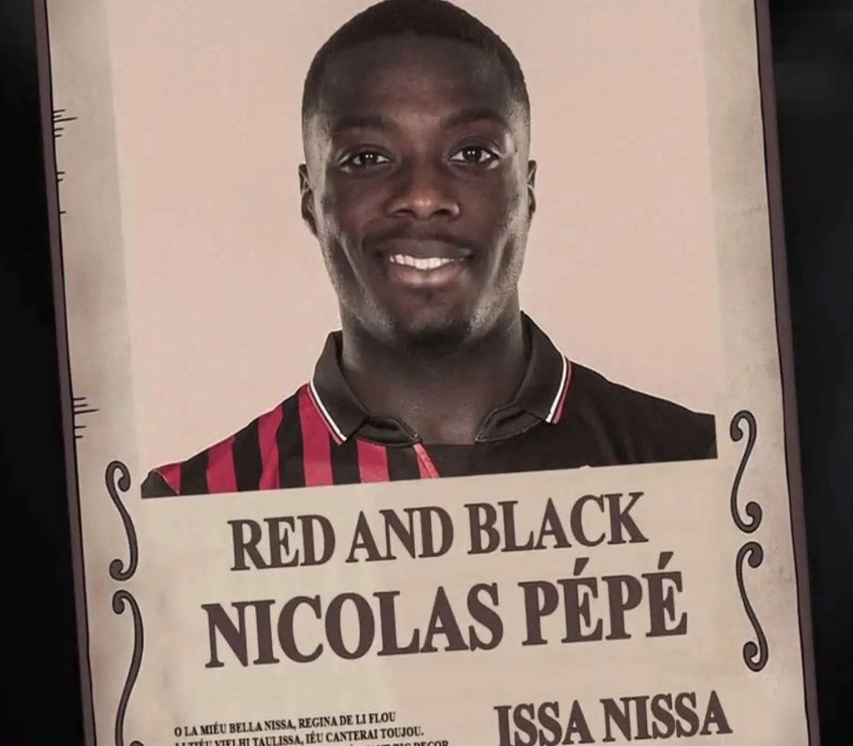 Nice unveiled the signing of Nicolas Pepe with a strange Twitter video