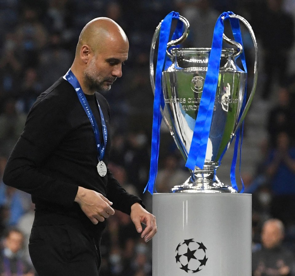 Pep Guardiola’s side lost the 2021 Champions League final to Chelsea