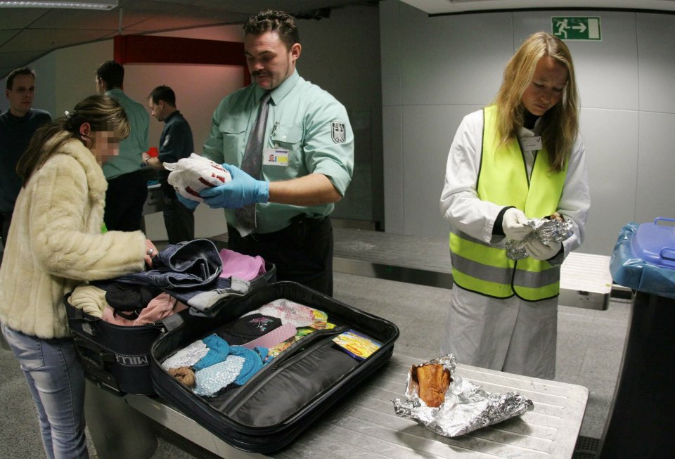 The tags let customs officers know if they need to search bags