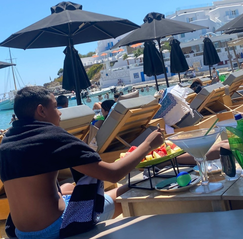 He was visiting DK Oyster Bar in Mykonos with his wife and two kids