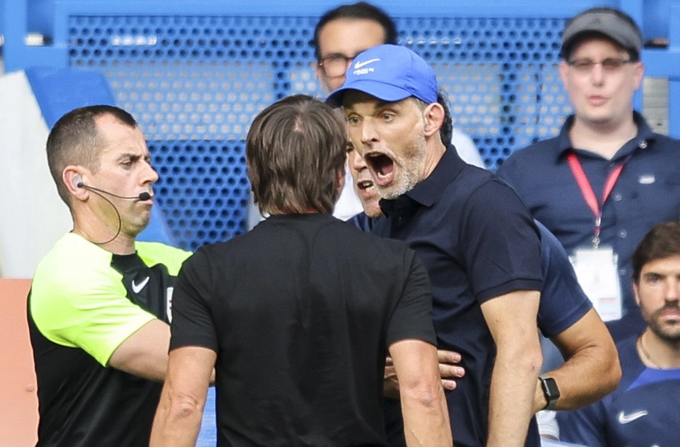 Antonio Conte and Thomas Tuchel squared up twice - during the game and at full-time