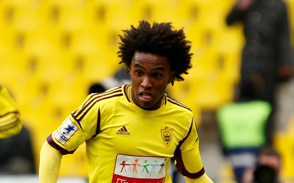 Willian's spell at Anzhi was short lived following his multi-million-pound move