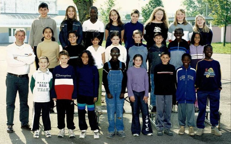 Koulibaly (second from right, middle row) grew up playing with stones for goalposts