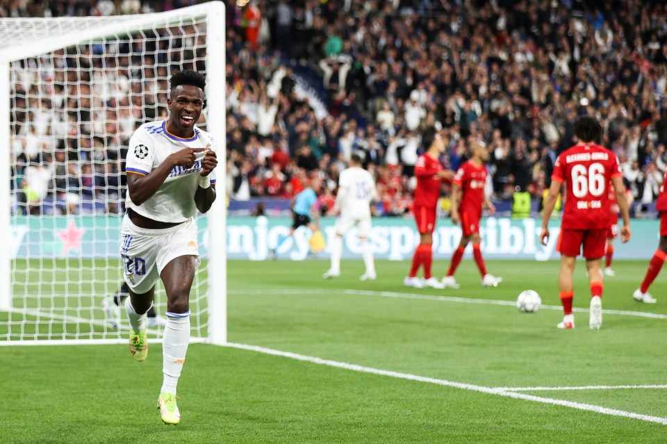 Vinicius Jr grabbed the only goal of the 2022 final in Paris