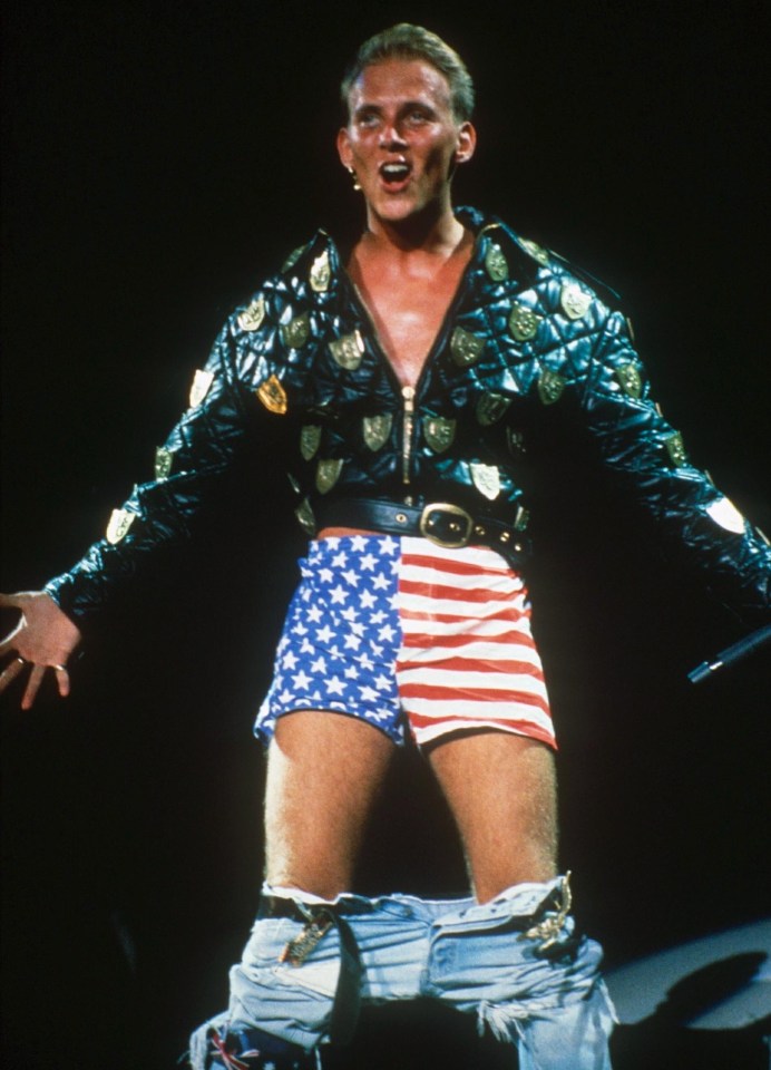 The Bros singer revealed his stars and stripes themed underpants during a performance in Sydney, Australia