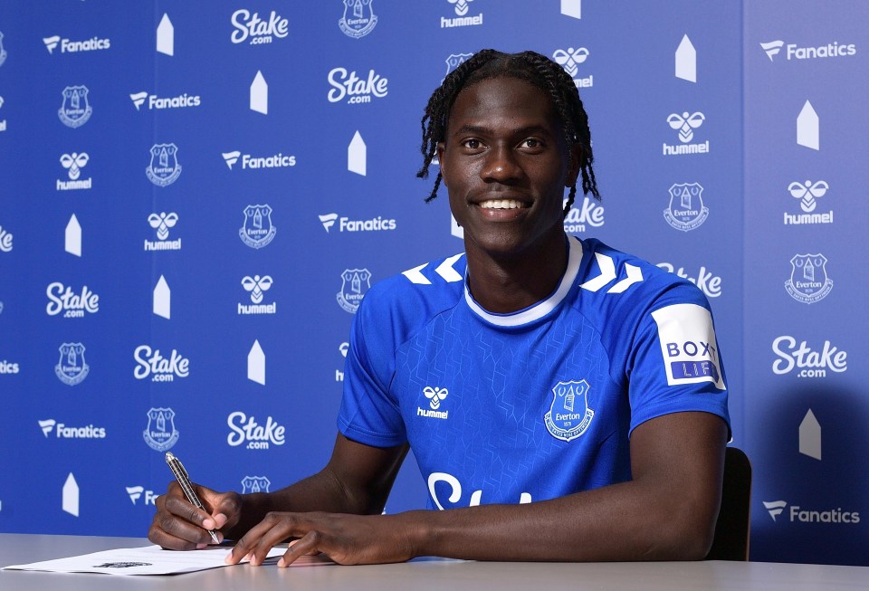 Amadou Onana signed a five-year deal at Everton from Lille