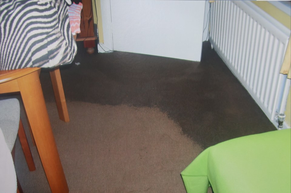 Lynn's carpet was ruined in the 2012 flood on 'Thunder Thursday'