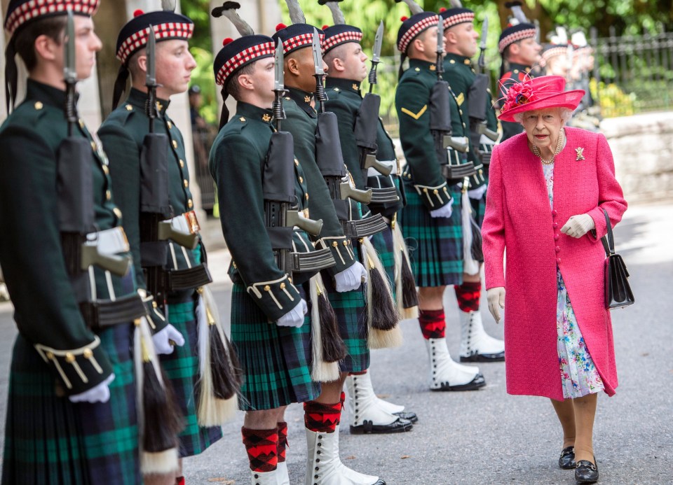 The Queen inspected the Guard of Honour to mark her arrival at Balmoral last year