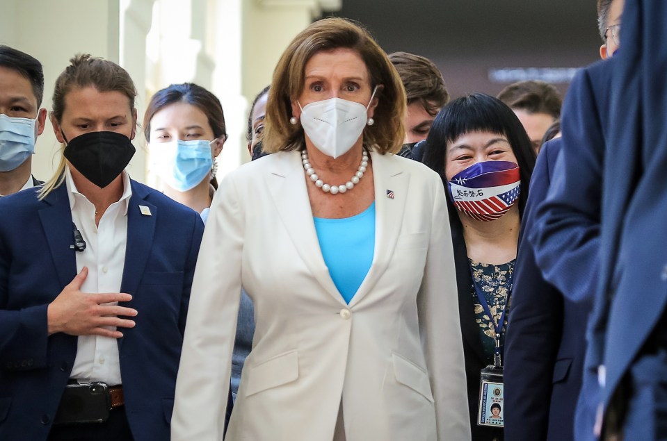 US House Speaker Nancy Pelosi has touched down for her controversial visit to Taiwan