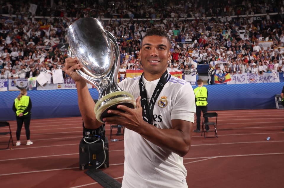 Brazilian midfielder Casemiro won  18 trophies during his time with Los Blancos