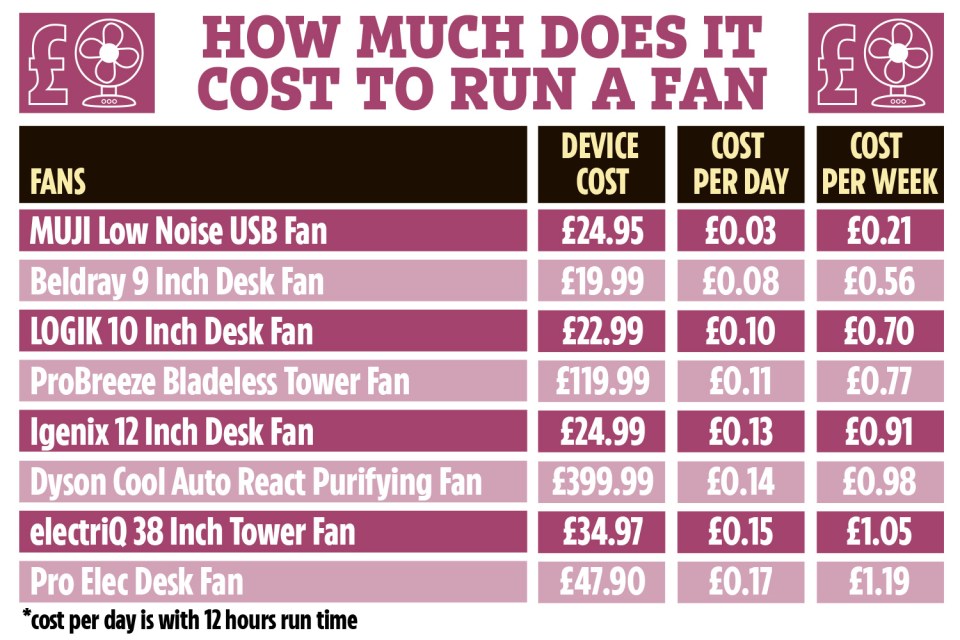 Your fan could add unnecessary extra costs to your energy bills if it's left running all day