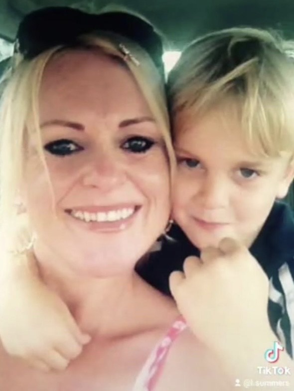 Hollie Dance with her son Archie Battersbee before his accident