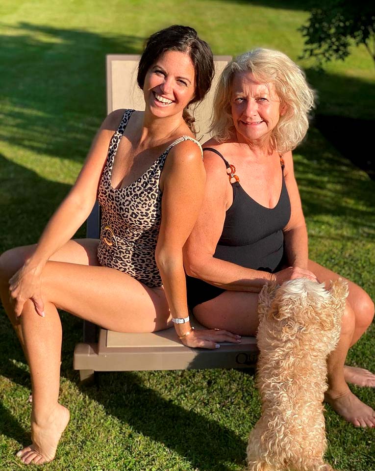 Debs and her mum Heather on holiday last summer