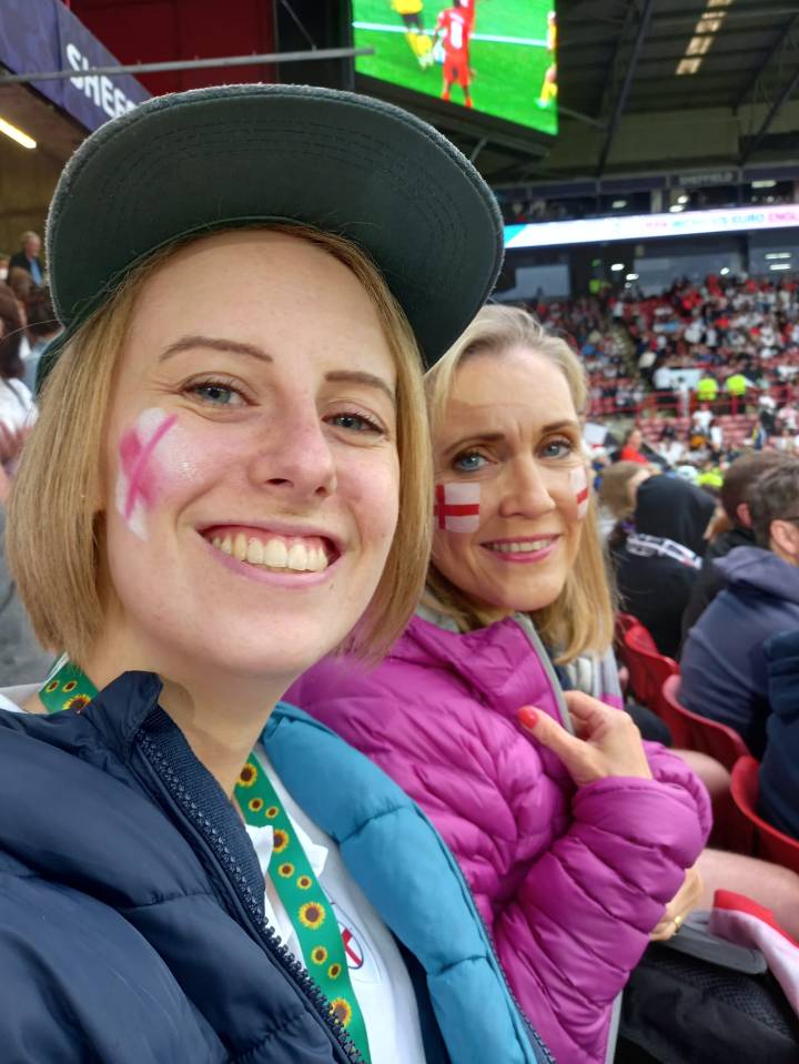 Laura and her mum went to England Lionesses' Euro semi-final at Bramall Lane