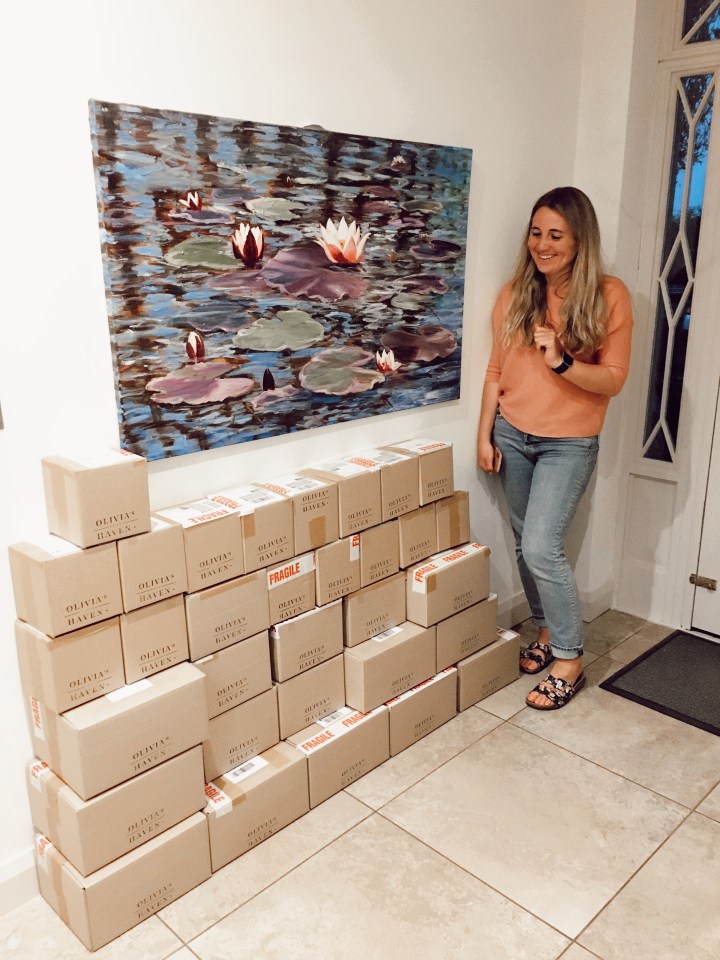 For a year, Olivia was packing up orders from her parent's home in Ireland