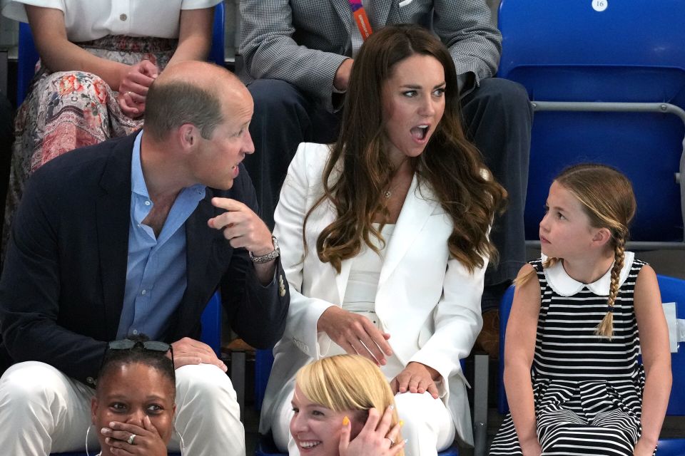 Duke and Duchess of Cambridge with Princess Charlotte at the Commonwealth Games in Birmingham