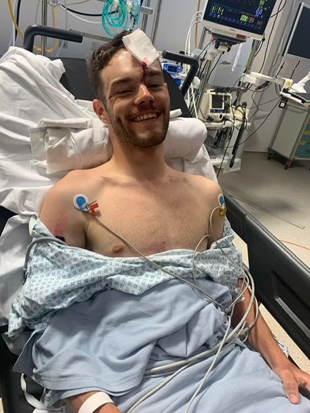 Matt Walls shared this photo him in hospital to show social media