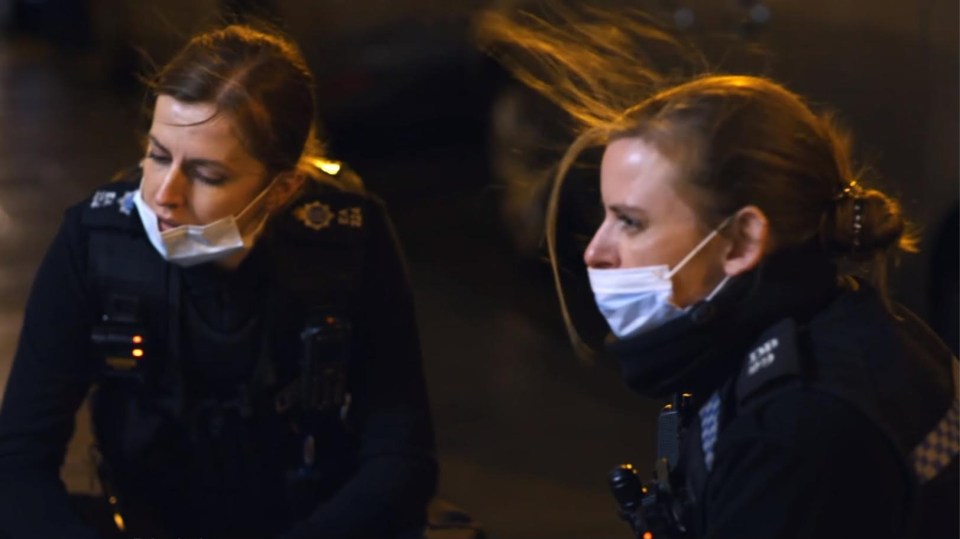 The officers found the little girl safe and sound and reunited her with her mum