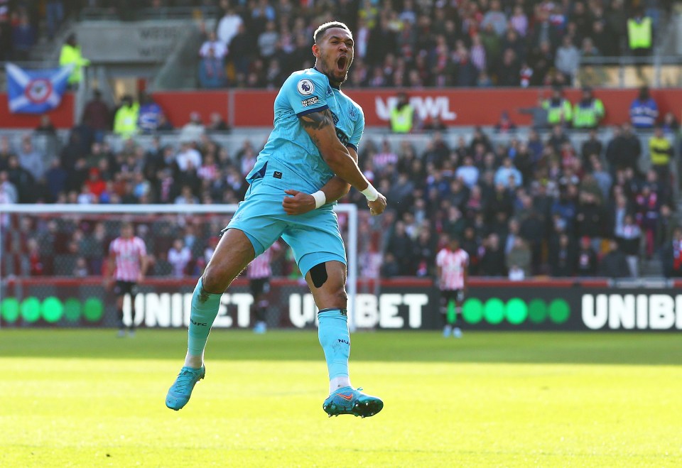 Muscular Brazilian Joelinton has gone from criticised striker to crucial midfielder and is now loving life at Newcastle