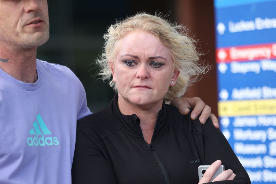 Hollie Dance, Archie's mum, spoke to the media outside the Royal London hospital in Whitechapel, East London