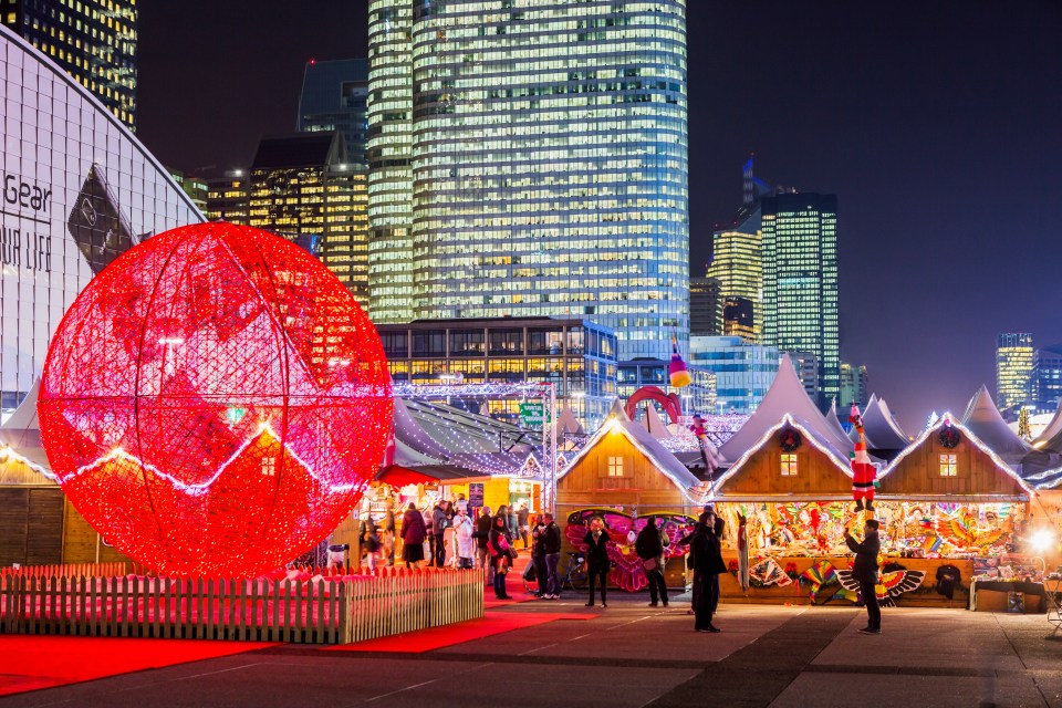 Paris has few markets to choose from, including this one at La Defense