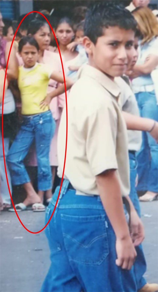 Ailiz spotted herself in the background of one of her husband's childhood photos