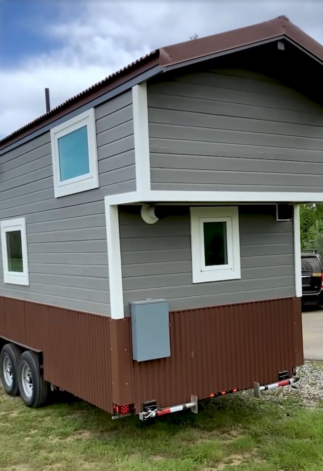 The family spent £55k on the tiny house