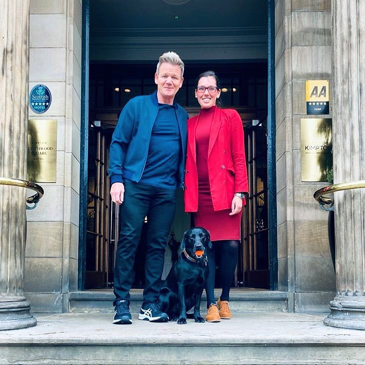 Gordon Ramsay was spotted outside a popular Glasgow restaurant yesterday