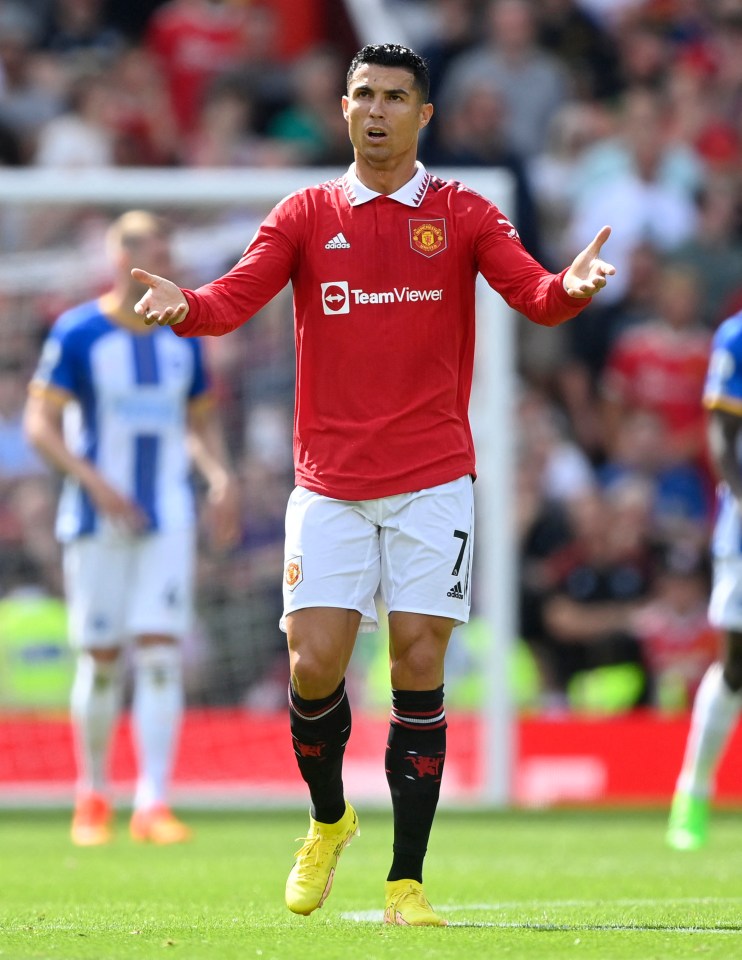 Manchester United superstar Cristiano Ronaldo came on during the second half