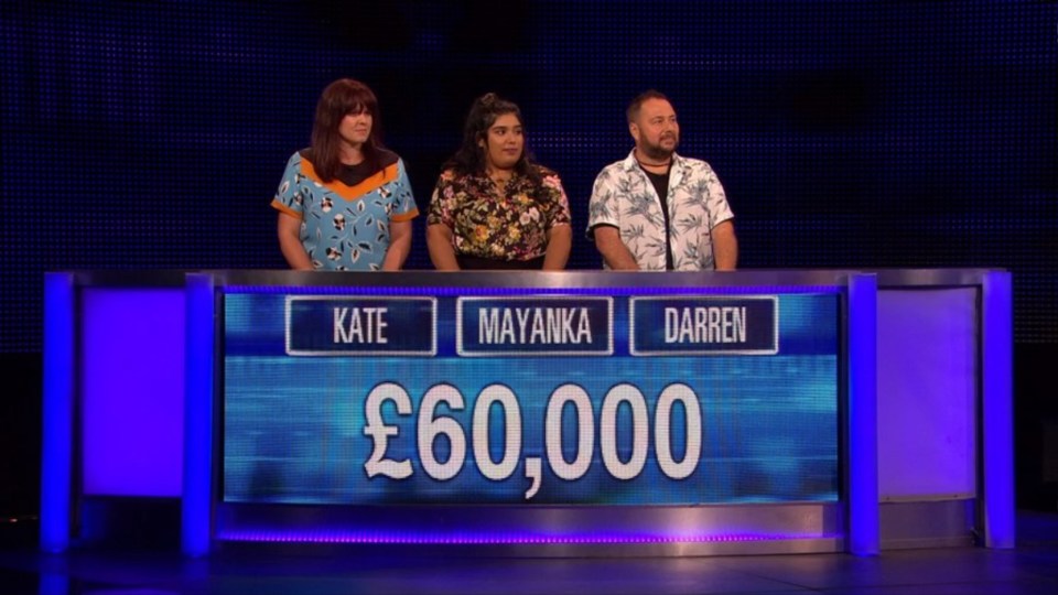 Kate and her teammates almost walked home with £20,000 apiece on The Chase