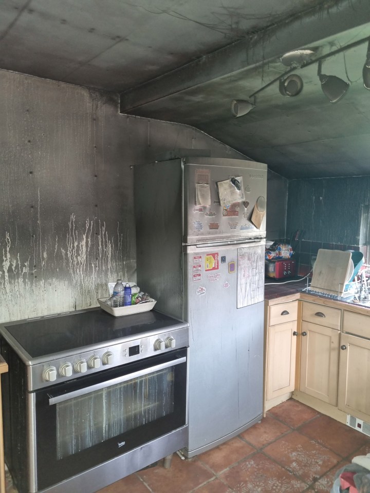 The kitchen was covered in smoke