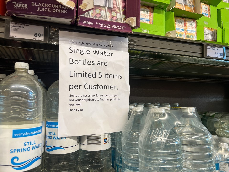 Supermarkets will now limit how many bottles of water customers can buy.