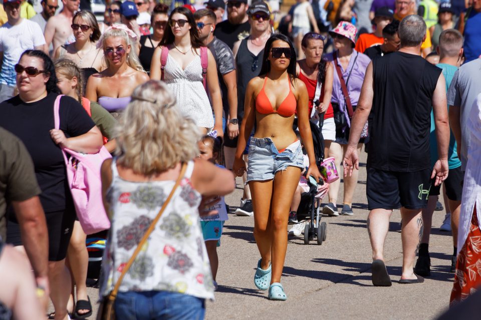 People walking on the promenade in Blackpool