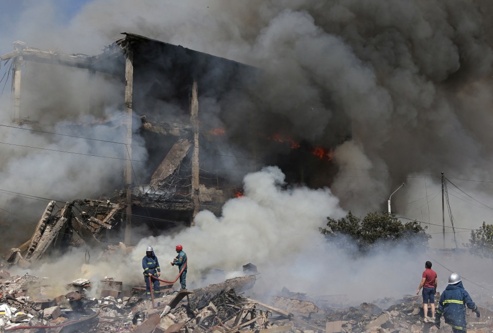 Many people were left trapped under rubble following the explosions