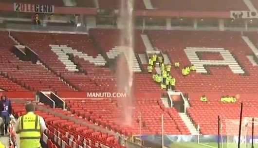 Old Trafford has had problems with a leaky roof