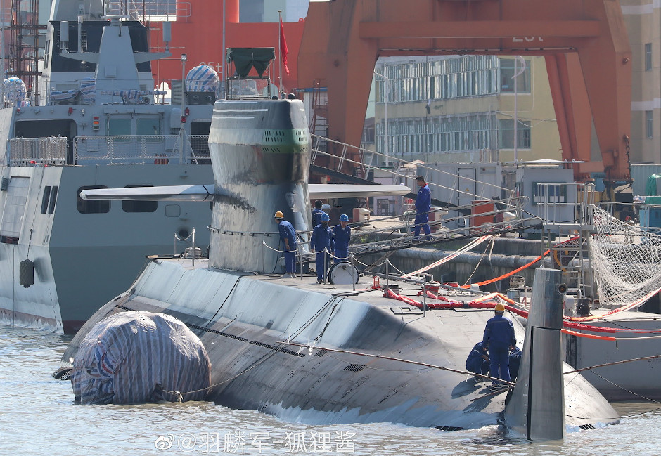 The new submarine pictured when it was first launched