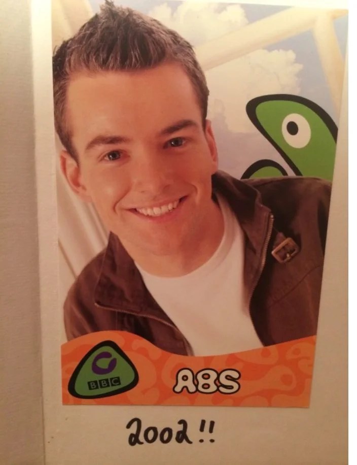 Abs as a fresh-faced CBeebies presenter