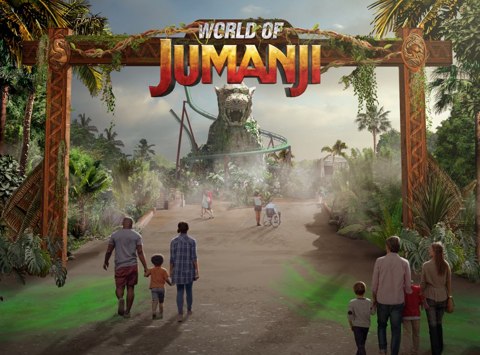 The entrance portal will be shrouded in the ominous and overgrown Jumanji jungle