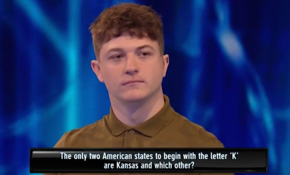 Harry blushed after he realised he made an obvious blunder during his US states question