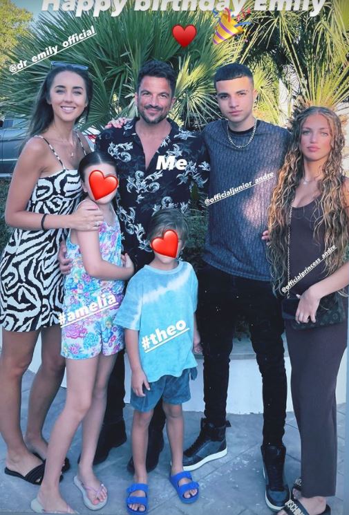 Peter Andre is on holiday with his family in Cyprus