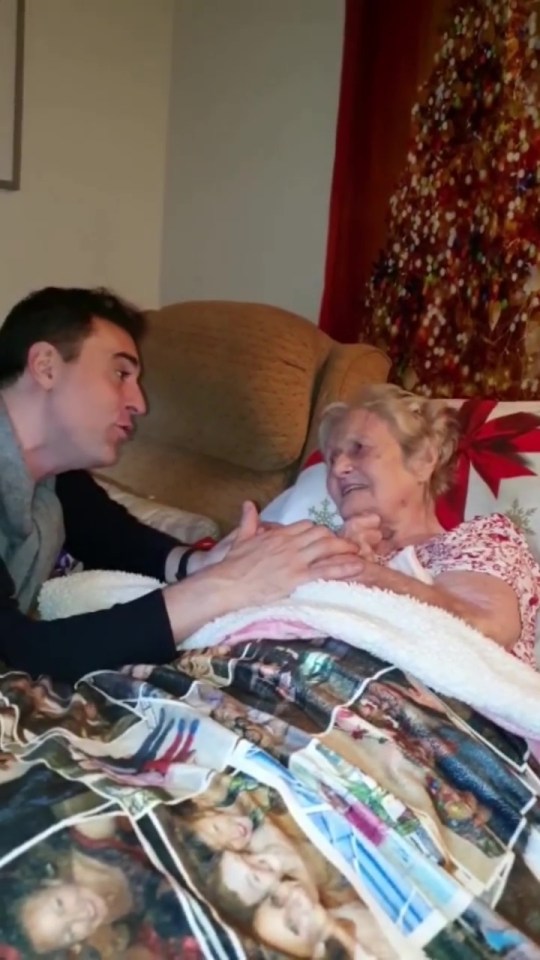 John Cauldwell's mum was over the moon when Darius turned up at her house to sing for her