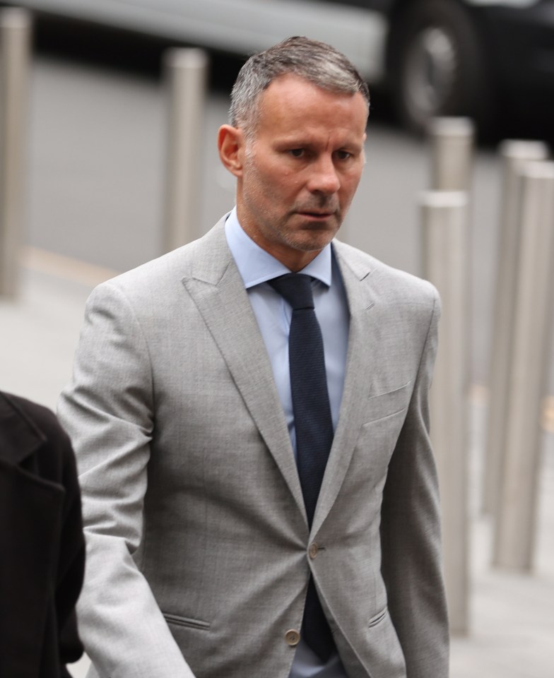 Former Welsh coach and Manchester United player Ryan Giggs arrives at Manchester Crown Court