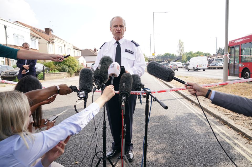 Metropolitan Police Chief Superintendent Sean Wilson spoke to the media at the scene today