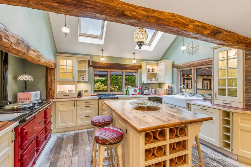 The property has an open-plan kitchen seen on ITV’s Lorraine earlier this year