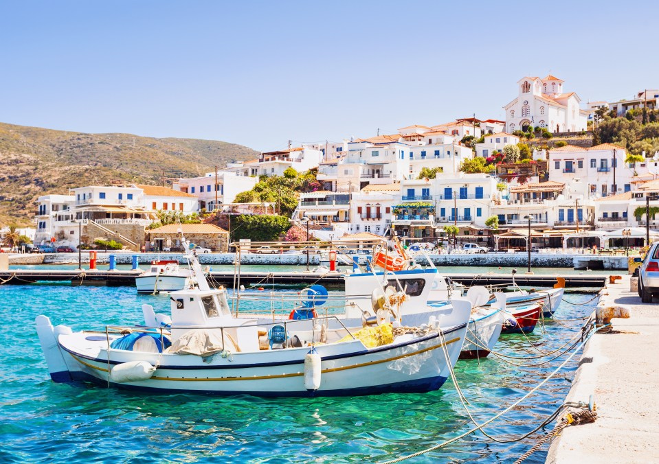 Holidaymakers caught a ferry at the mainland port of Rafina and sailed right past it to Mykonos