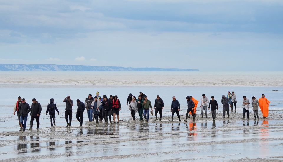 The scenes in Dungeness, Kent, came amid news some 2,195 Albanians arrived in the first six months of 2022