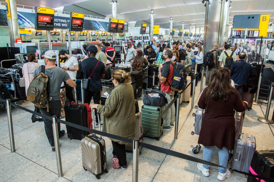 London's Heathrow Terminal 2 was chock-a-block on Friday morning