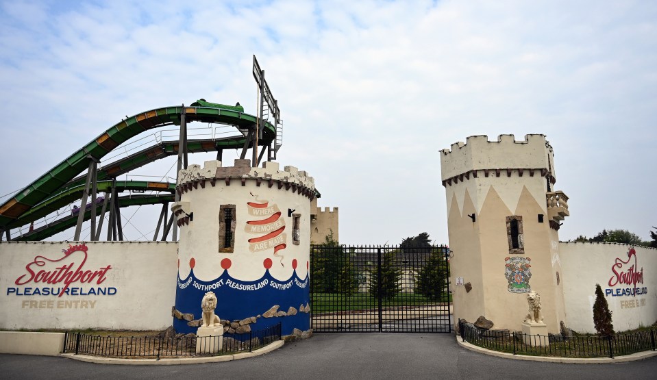 A child was rushed to hospital after a rollercoaster broke down at Southport Pleasureland