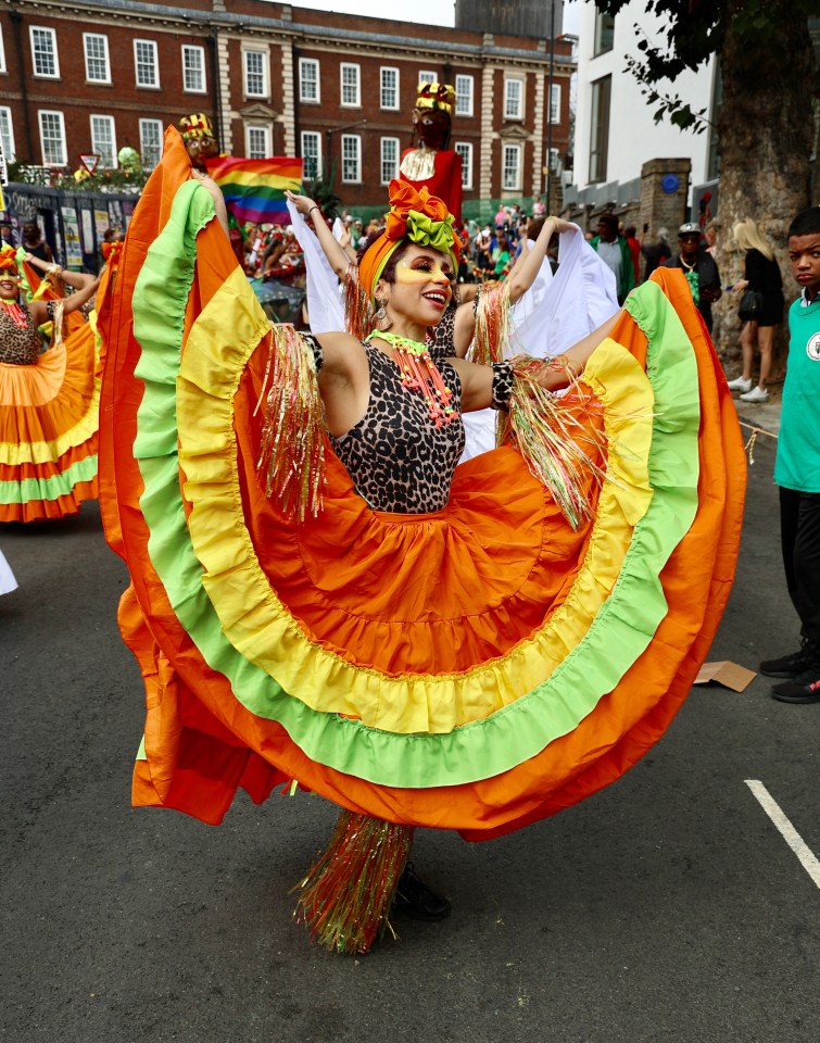 A dancer show off her stunning outfit today