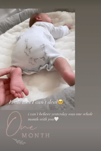 Gogglebox's Georgia Bell has marked one month since her son was born